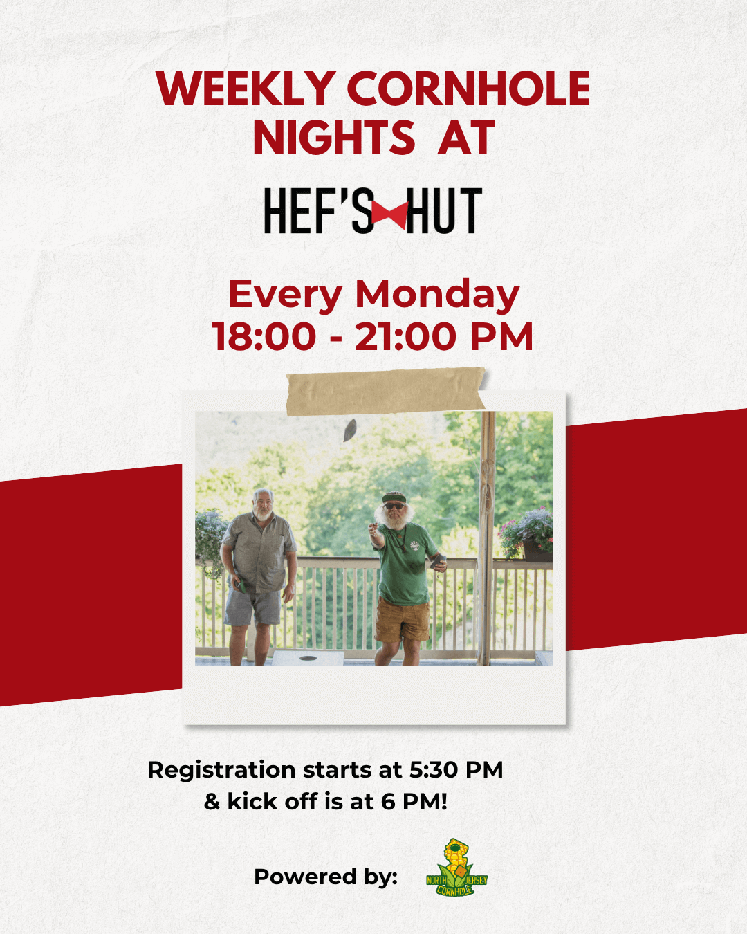 weekly cornhole event