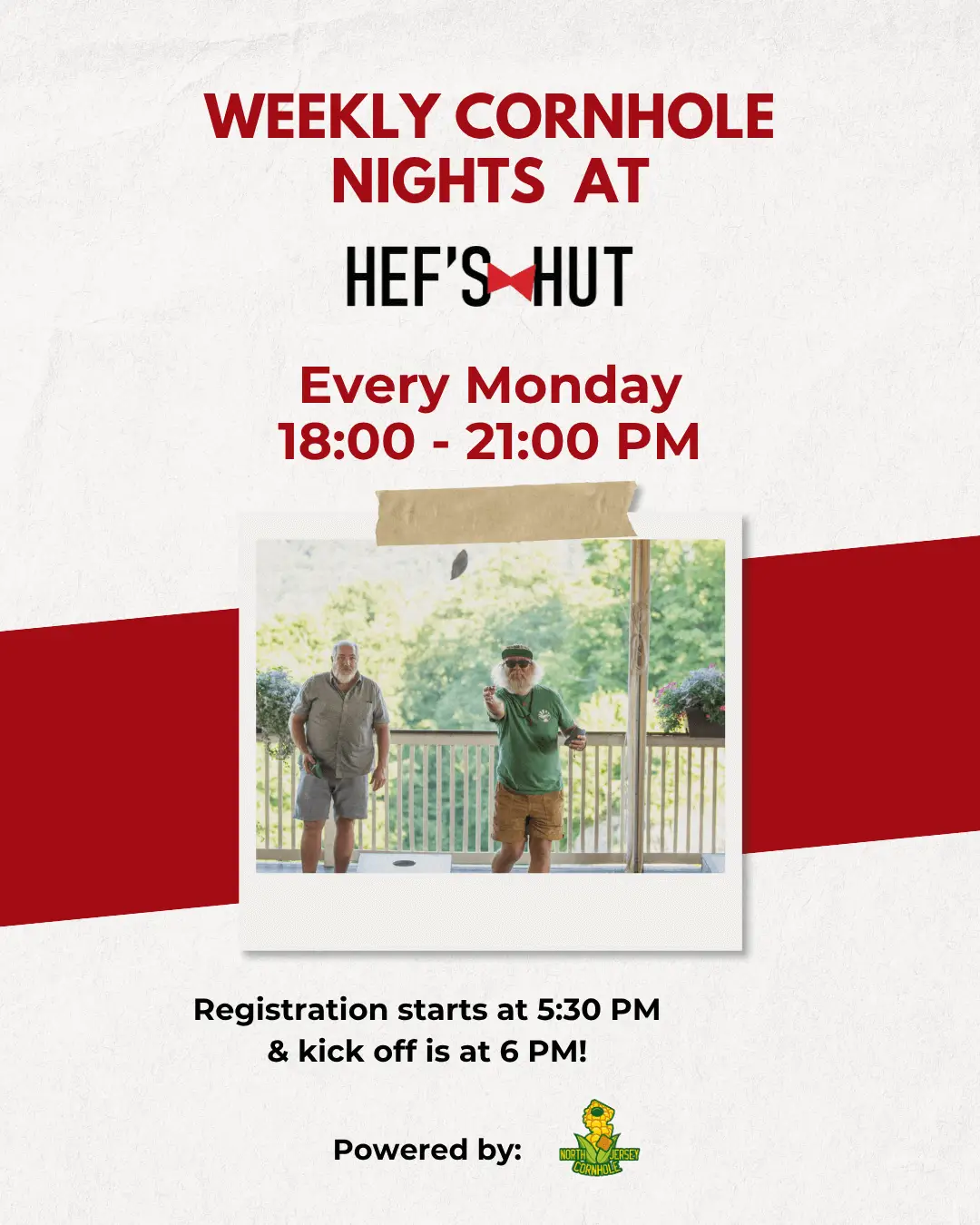 weekly cornhole event