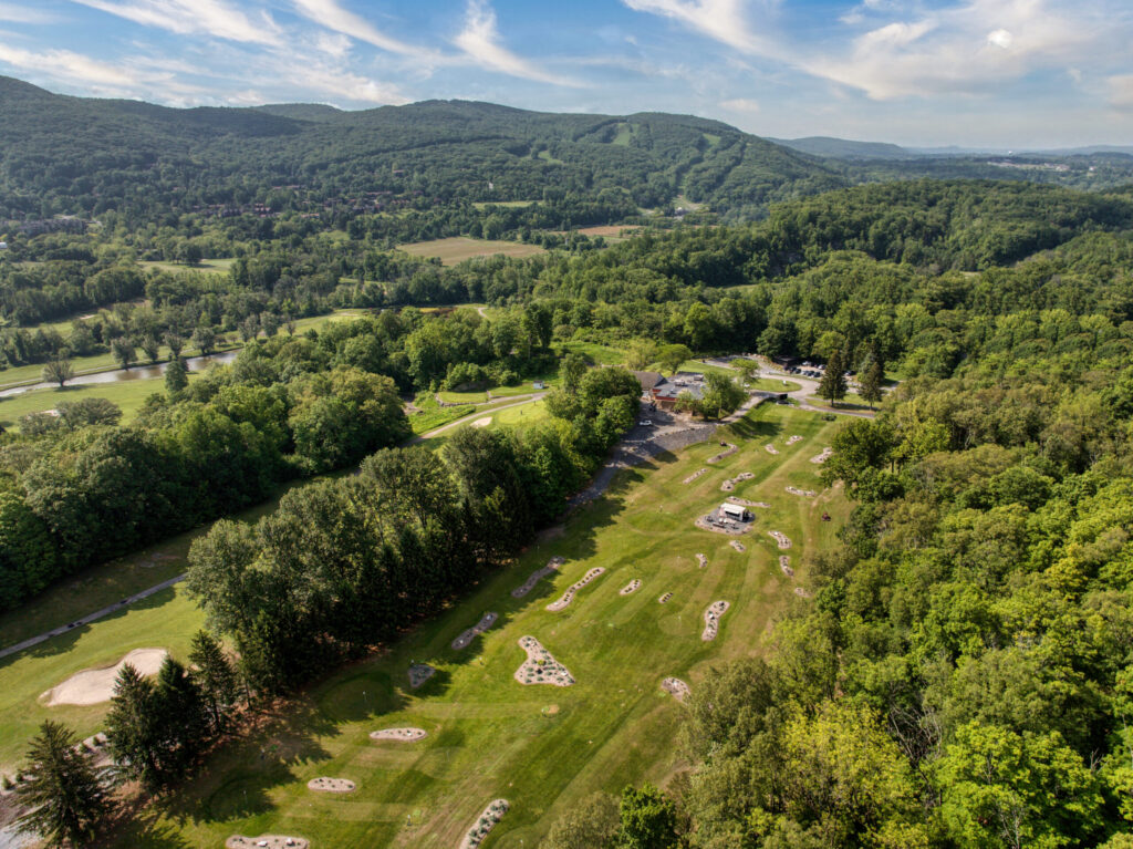 Vernon Valley drone view, Great Gorge valley