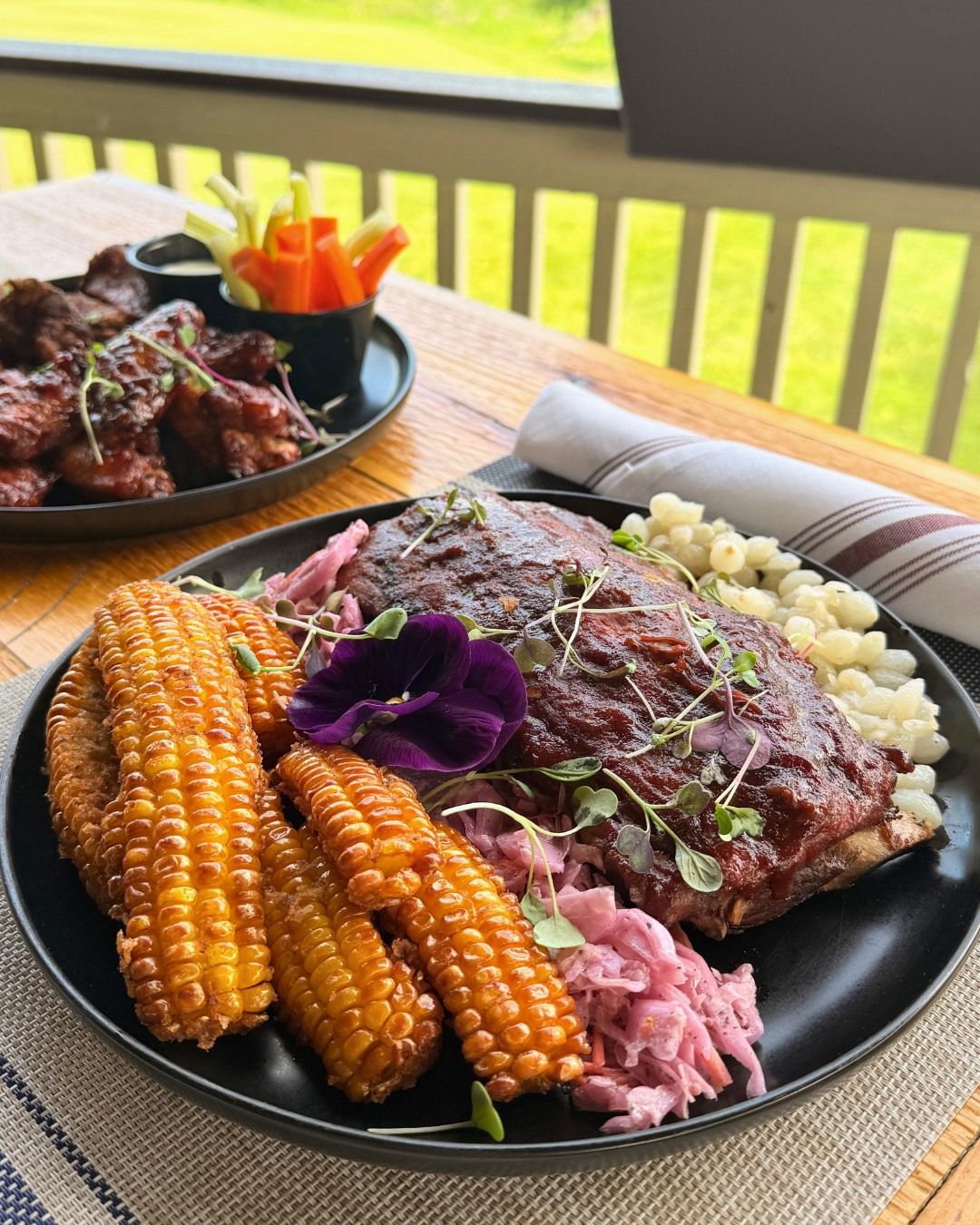hef's hut barbeque on the patio